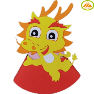 生肖龙头饰海龙王头套面具儿童运动会帽子幼儿园游戏表演道具eva