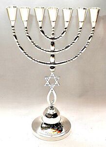 代购烛台镀银大卫之星圣地耶路撒冷犹太教灯台摆件客厅复古餐桌
