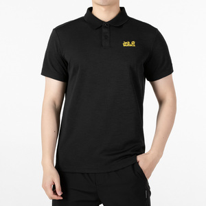 jackwolfskin狼爪22春夏新款t恤男户外休闲翻领透气polo衫5822151