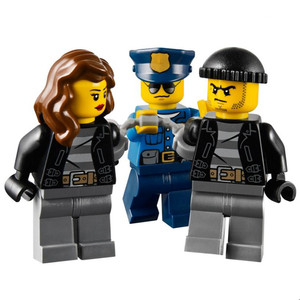 lego 乐高城市系列人仔 贼 小偷 囚犯 罪犯  警察 警长 警车 徽章