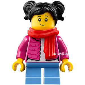 lego 乐高 中国新年 春节 人仔 hol189 新年围脖款 小女孩 80105