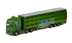 WSI 1:50 SCANIA CR20H 6X2牲畜运输车模型 P. Björk 01-2867Z