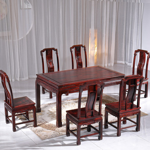 5米饭桌印尼黑酸枝长方形餐桌非洲酸枝木红木家具