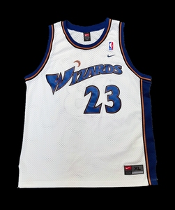 nike华盛顿奇才队主场元年乔丹23号刺绣球迷版sw球衣