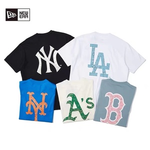 【小鱼儿在韩国】纽亦华2022早春新品mlb短袖la标志手势印花t恤