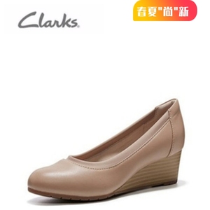 Clarks其乐女鞋2021时装春夏新款坡跟中跟女单鞋Mallory Berry