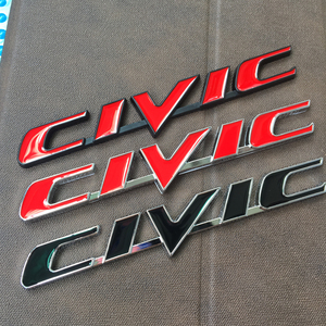 适用于思域 英文字母标 后尾箱标车贴 金属贴标尾标后车标civic标