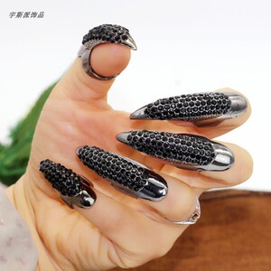 饰品道具恶魔手指关节可调节金属利爪铠甲弯曲假指套 2019新品