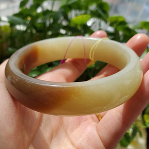 方言特惠精品收藏级新疆且末黄口料带糖特色分明女士手镯a