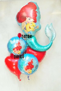 美国Anagram铝膜气球 美人鱼小鱼仙公主  Ariel Little Mermaid