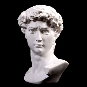树脂石膏头像素描美术绘画教具模型人像雕塑人物人头大卫摆件小