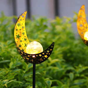 花园太阳能月亮灯花插户外景观庭院灯草坪灯装饰灯防水别墅地插