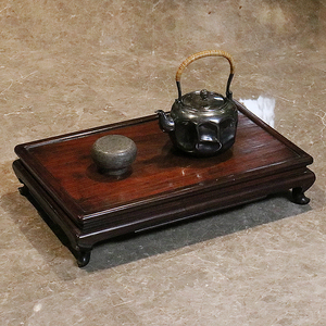 梵云 日本百年内老红木茶台礼佛台香蕉腿小茶几花台 茶道具收藏品