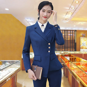 60衣品静服饰淘宝20新版秋冬长袖工作服店员店长工服珠宝金店柜台工