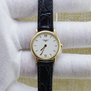 二手浪琴女表石英超薄复古皮带手表原装瑞士腕表vintage日本中古