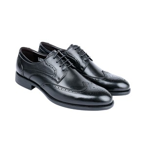 宾度男鞋2021秋季正装简约商务休闲职业雕花系带头层牛皮德比鞋