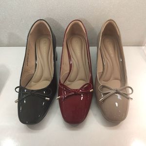 CBANNER/千百度2023秋季新款女鞋蝴蝶结圆头粗跟单鞋A23476009
