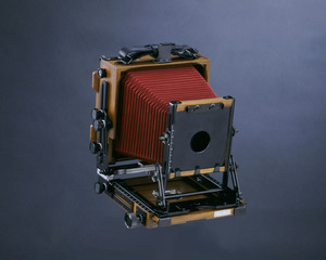 申豪HZX45-IIA 黑胡桃木/黄铜4x5英寸大画幅相机