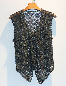 001人付款淘宝日单外搭钩织手工编织镂空勾花针织衫开衫宽松长款短袖