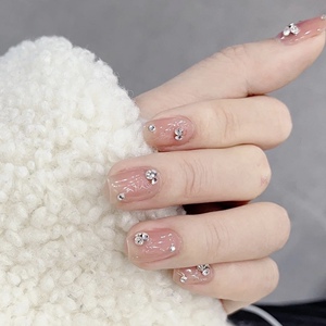 指甲贴片美甲成品短款钻