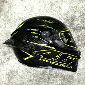 0 罗西vr46碳纤维骑行赛车头盔