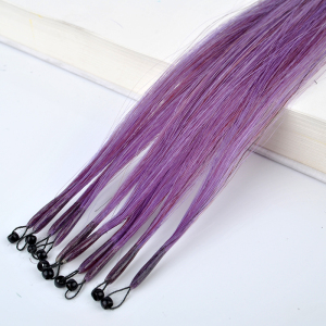 真人发丝8d无痕彩色挑染接发假发片接头发自己接可造型做卷薄藤紫