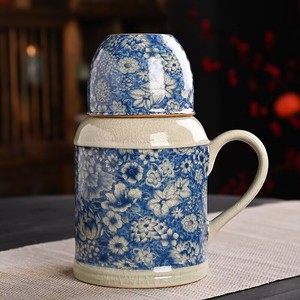 唐丰汝窑小暖壶马克杯陶瓷水壶个人专用老式茶壶焖茶杯焖泡壶水杯