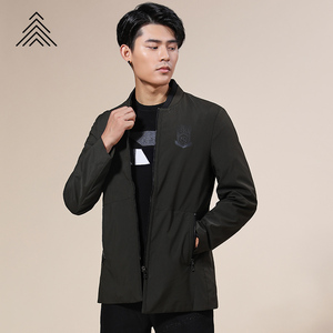 00欧亚服饰2017淘宝步森夹克男装中年领导干部公务员翻领外套春秋款