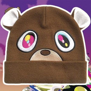 aone4sure dropout bear kanye辍学熊男女冬季耳朵冷帽嘻哈休闲