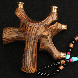 正品飞虎弹弓高精度大全木料扁皮实木圆头木大弓门快压木质木弹弓