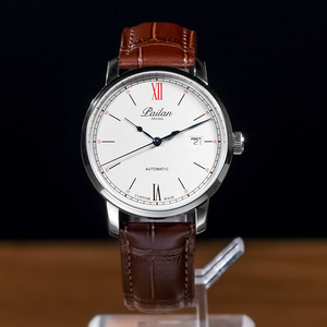 派朗手表 pt5000机芯男士手表 烤蓝指针 自动机械商务男表