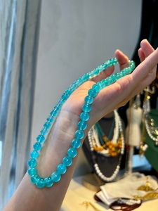 8mm天然天河石小圆珠项链手链套装饰品夏季色彩礼物送女友