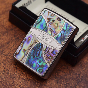 原装正品 美国zippo 日版1941彩贝贝壳贴章风车炫彩芝宝打火机