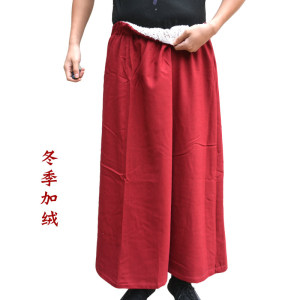 喇嘛服装僧裙僧服冬季加厚保暖裙喇嘛红藏族和尚内裙衣服藏传佛教