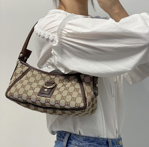 「售罄」oldtimer vintage古驰gucci老花法棍腋下包中古包近新