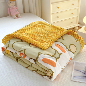 夏季针织棉豆豆绒毛毯夏天儿童空调毯被子办公室午睡小毯子床上用
