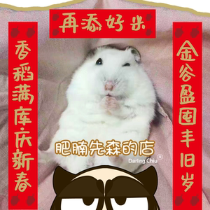 肥腩先森2021新品鼠年春节宠物标语仓鼠春联迷你对联仓鼠笼子对联