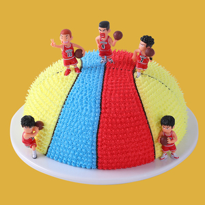篮球小子卡通儿童六八寸创意仿真蛋糕模型新款生日模具艺术摆件