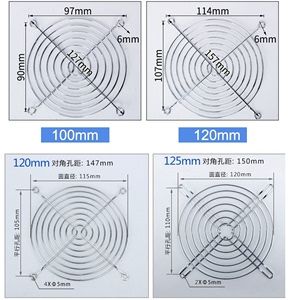 风机防护热散金铁网小风属扇网罩4网/5/6/7/9/12cm40/90/120mm.