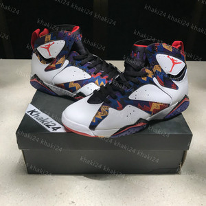 khaki24 air jordan 7 aj7 毛衣 白紫 乔7 情侣 乔7 304775-142