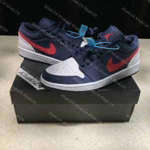 khaki24 air jordan 1 aj1白蓝红美国队爱国者男女低帮cz8454-400