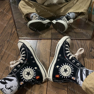 khaki24 converse 1970s 匡威 小雏菊 刺绣 小花高帮帆布 567993c