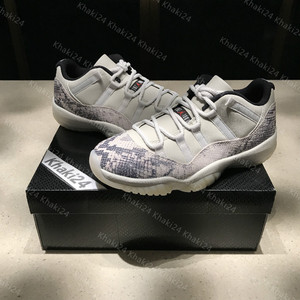 khaki24 air jordan 11 low aj11 白蛇 蛇纹 乔11低帮 cd6846-002