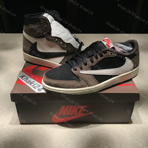khaki24 air jordan 1 aj1 倒钩 ts联名 反钩鬼脸低帮 cq4277-001