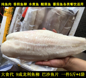 大食代 9成龙利鱼柳 巴沙鱼片 越南进口 一件5斤*4袋