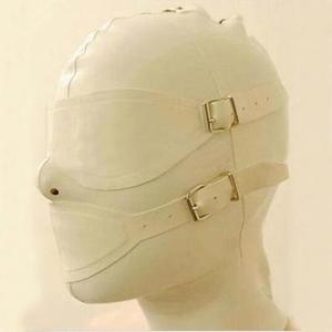 乳胶衣 乳胶头套面具 乳胶全包头套鼻管牙套 网眼孔窒息面罩1人付款