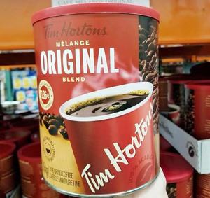 加拿大代购 tim Hortons 经典细磨纯咖啡粉1.36kg 大桶装非速溶