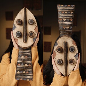 tb0658892淘宝创意个性另类罕见纯手工艺术品非洲面具动物科特迪瓦
