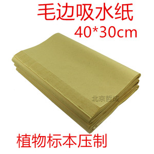 标本夹吸水纸40*30cm1公斤毛边吸水纸毛边纸标本制作纸黄草纸