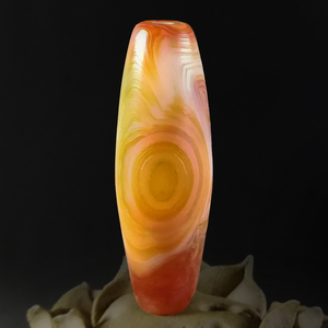 西藏真品天然老矿龙鳞纹九页岩玉髓缠丝玛瑙天珠吊坠佛眼转运包邮